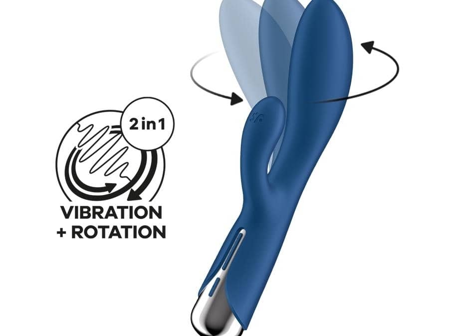 Vibro Rabbit Spinning Rabbit 1 11 x 3.5cm Bleu