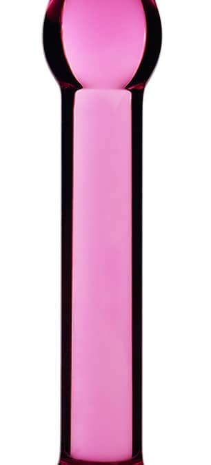 Gode en verre 15 x 3.3cm Rose