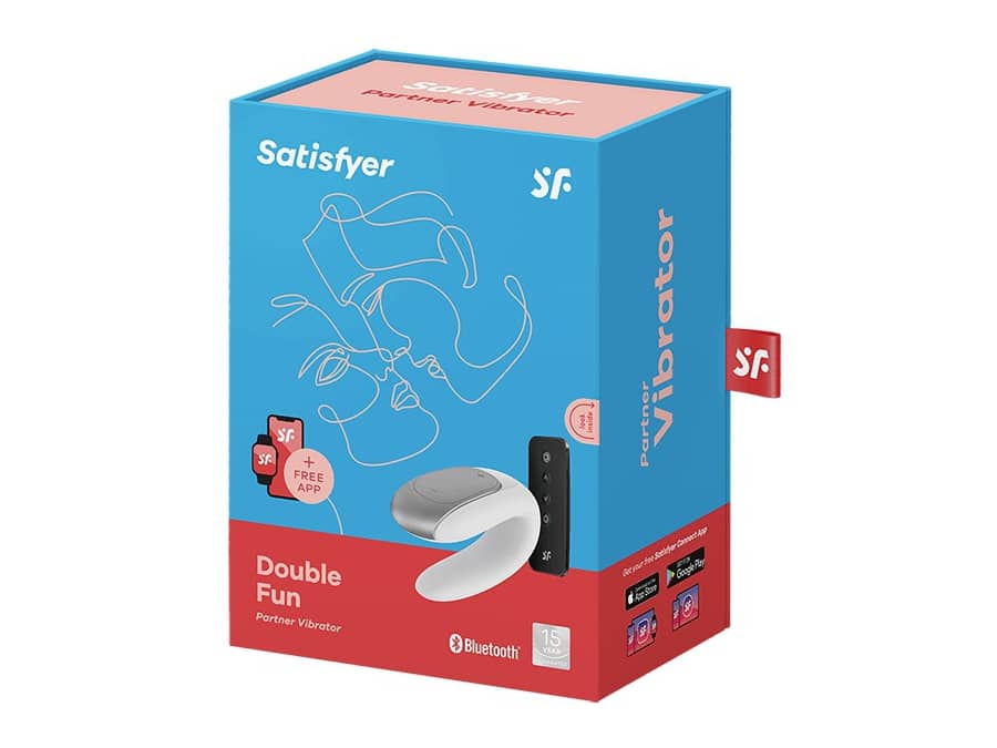 Stimulateur de clitoris Double Fun Satisfyer Blanc-Silver